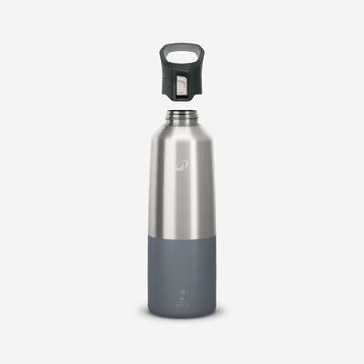 Tourist thermos Quechua MH900 stainless steel 1 l Color silver