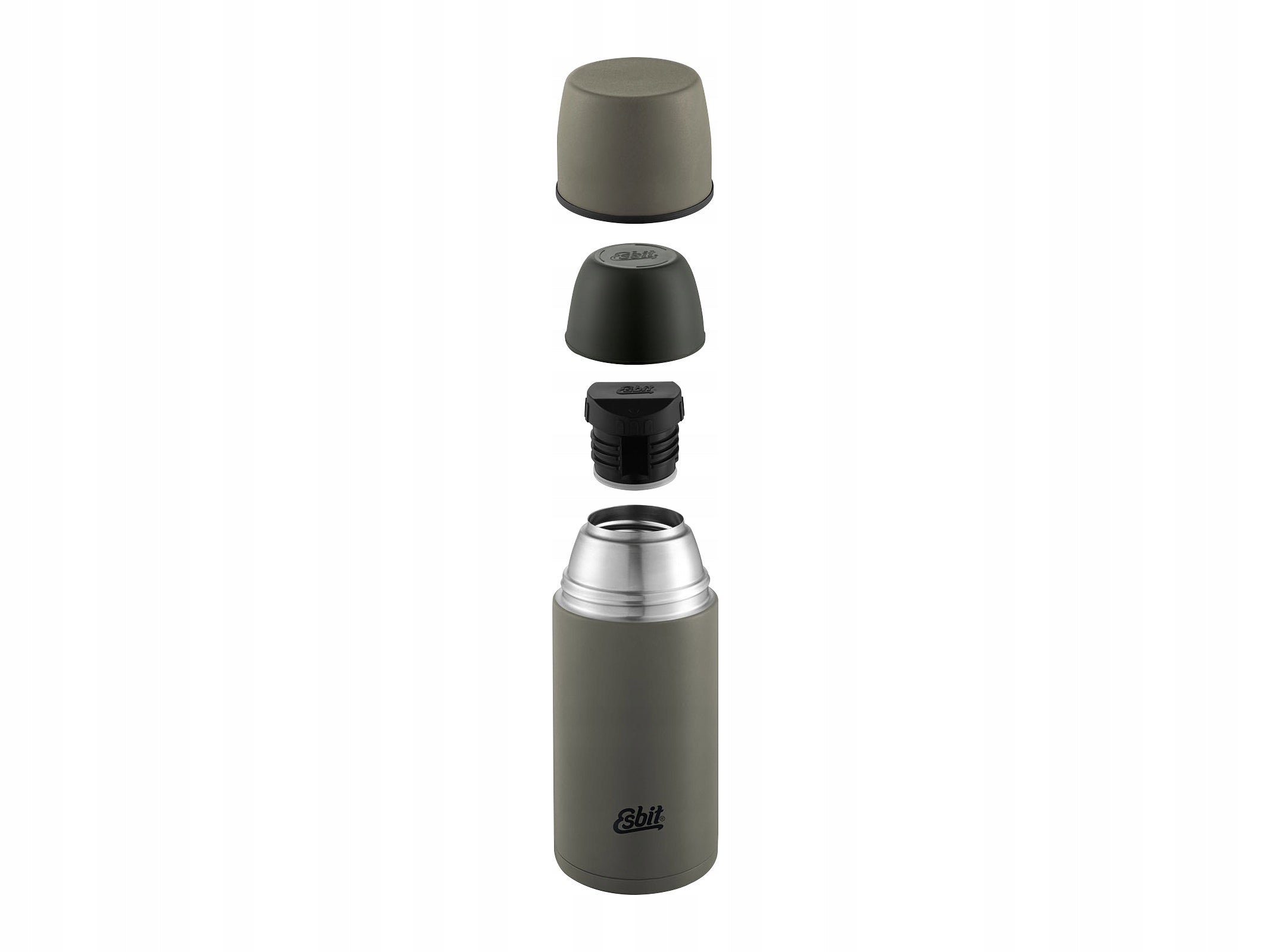 Tourist thermos stainless steel Esbit Vacuum Flask 0,75l olive Color green