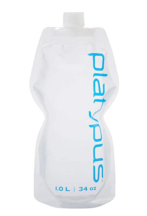 Tourist water bottle SoftBottle 1L closure cap platy logo Platypus