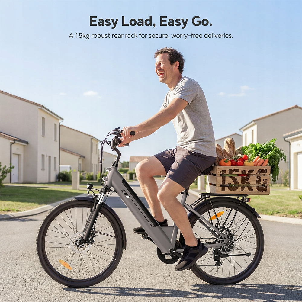 Touroll J2 ST electric bike Grey Step-Thru 26 inches 36 V 15,6 Ah 250W Brand Touroll
