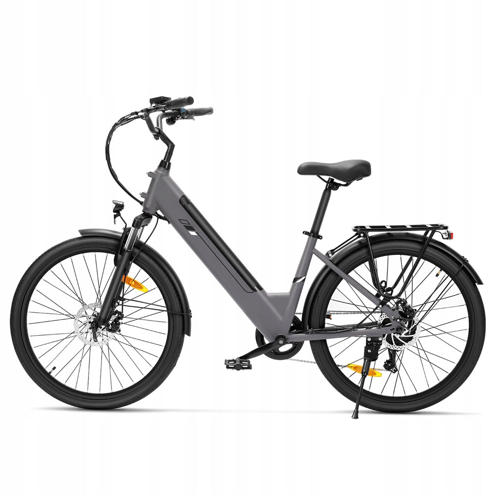 Touroll J2 ST rower elektryczny Grey Step-Thru 26 inches 36 V 15,6 Ah 250W