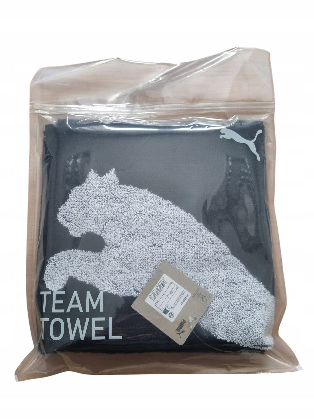 Towel Puma Swimming Pool Beach for Training Black 50x100 cm Y6216 Dominant material cotton