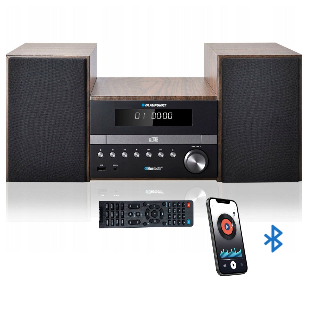Tower Mini stereo Blaupunkt MS46BT FM CD USB Bluetooth