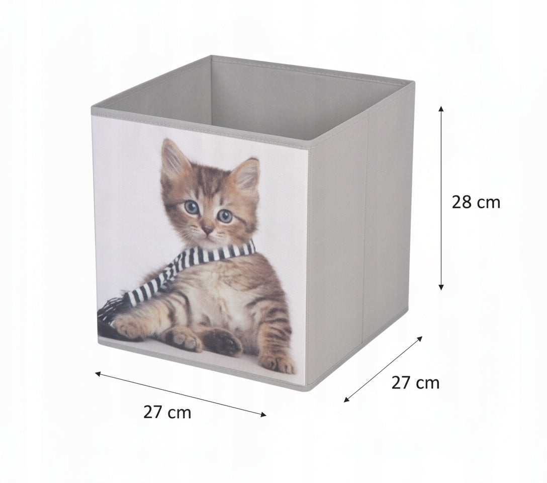 Toy Basket 20 L Textile Folding Cat Wardrobe Organizer for Kids EAN (GTIN) 5907476692737