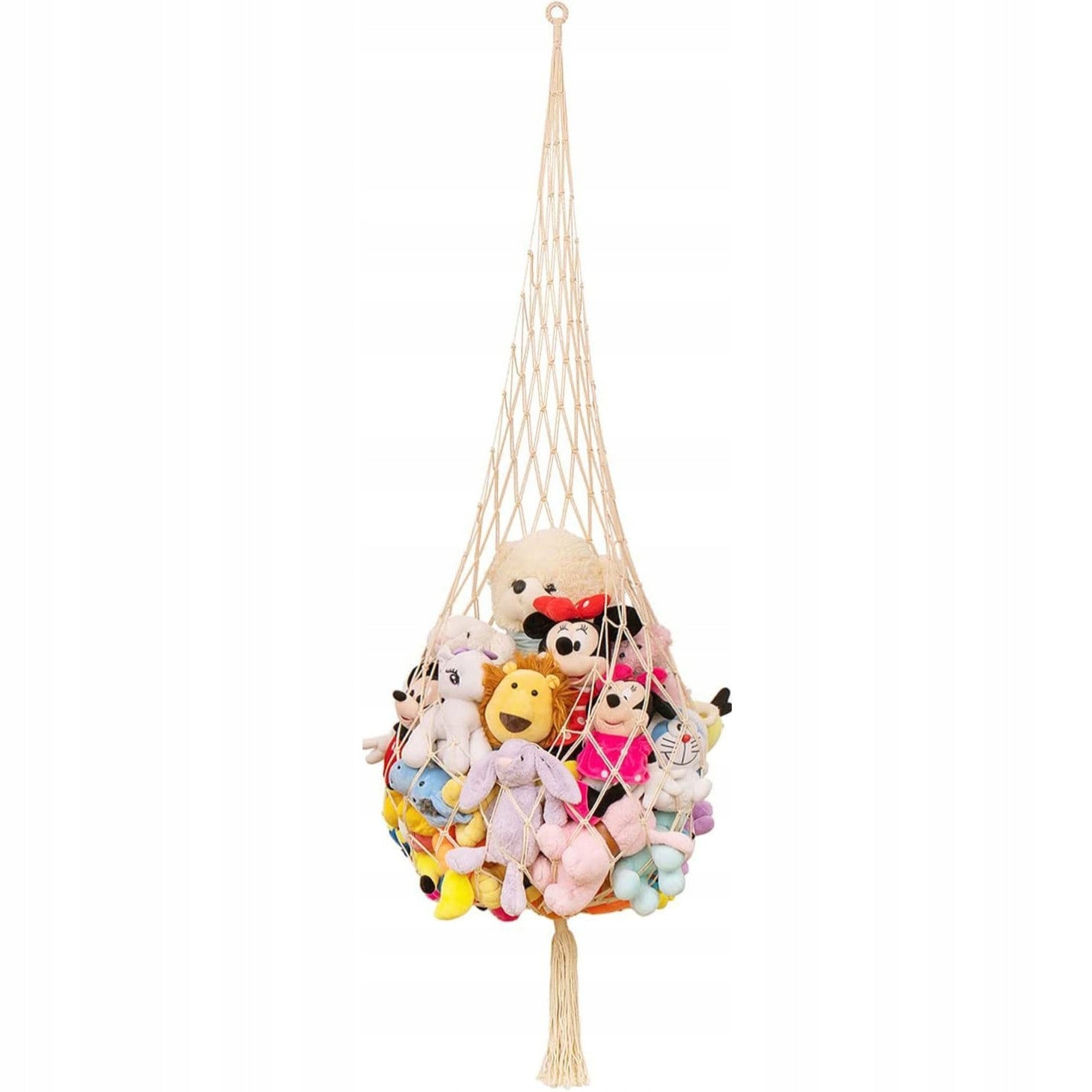 Toy Basket Organizer Hanging Bag Plush Net Hammock Container