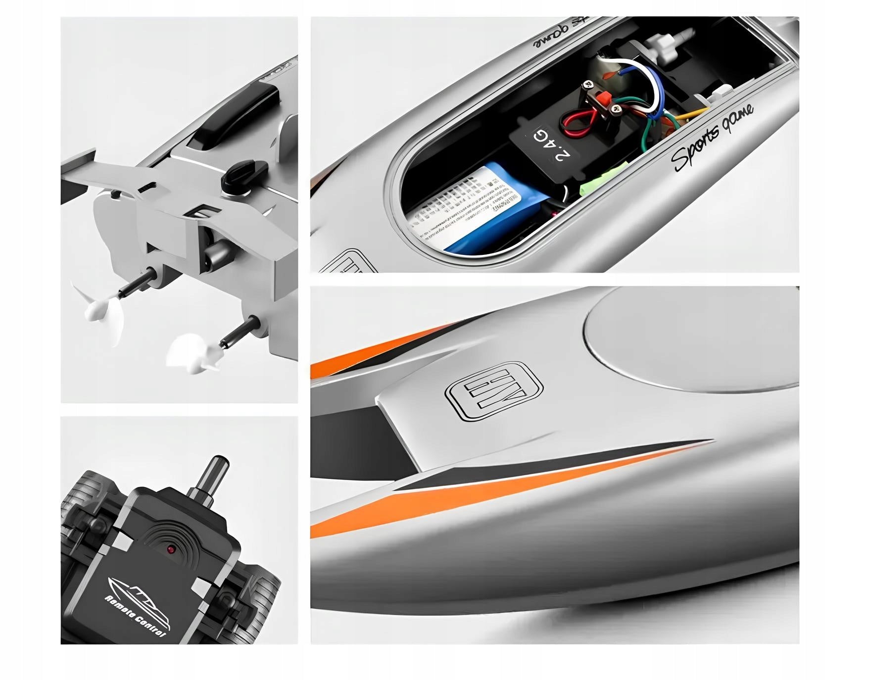 Toy Boat controlled remotely, fast yacht with remote control Manufacturer code VA-863441992