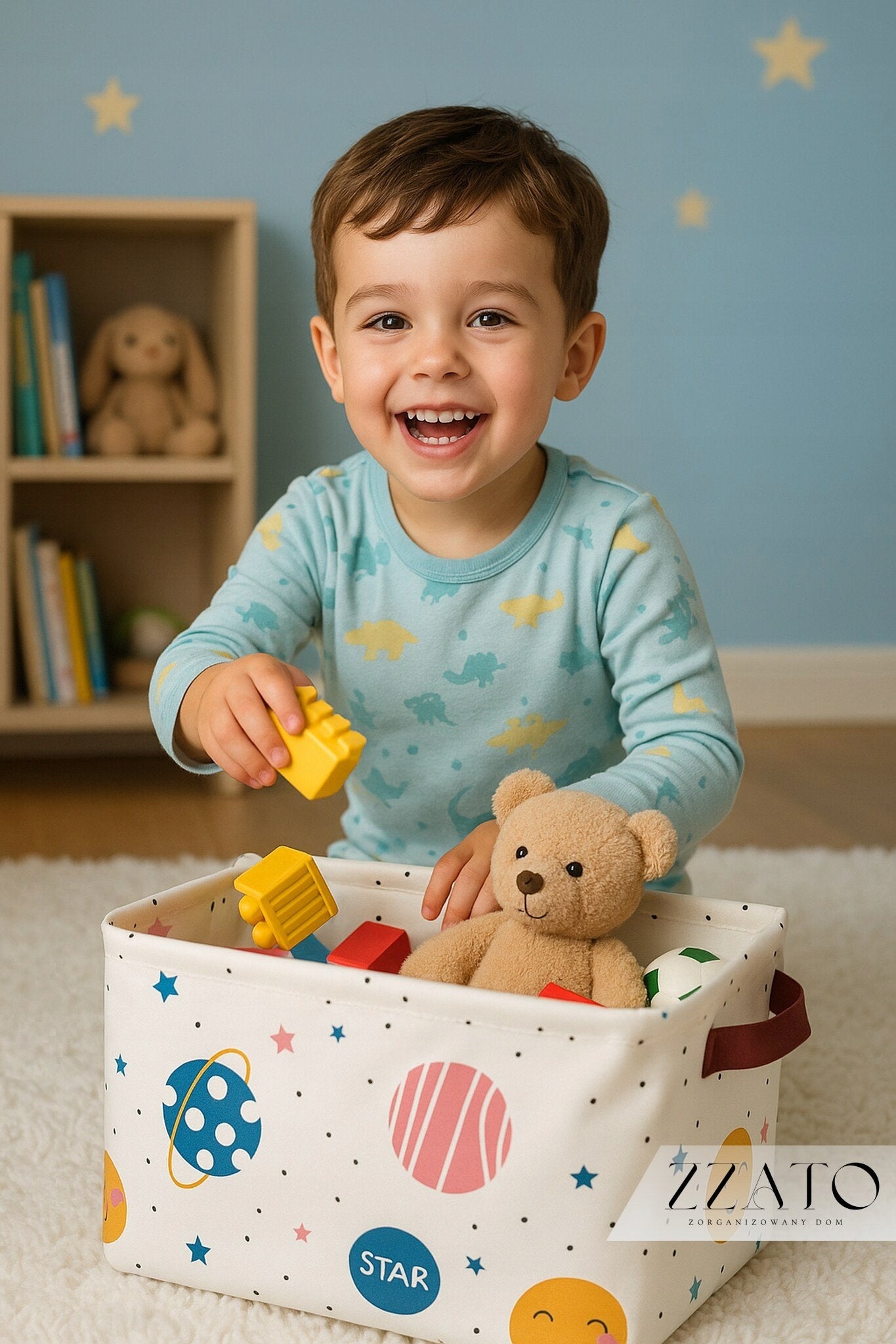 Toy Box Container Organizer Basket Kids Blocks Storage Brand Zzato Zorganizowany Dom