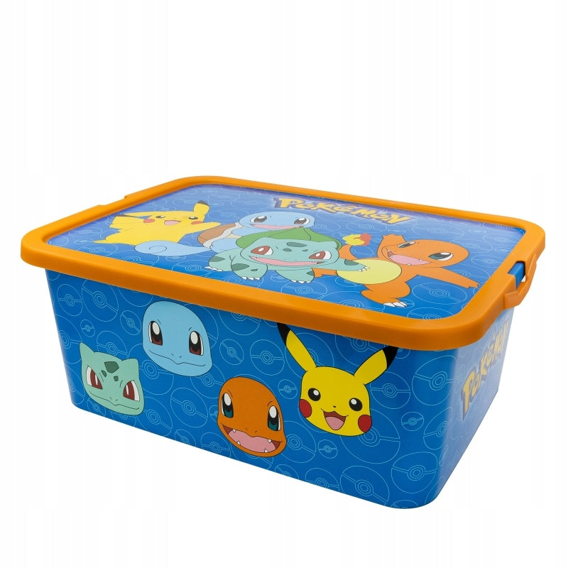 Toy Container Storage Box with Lid POKEMON 13L