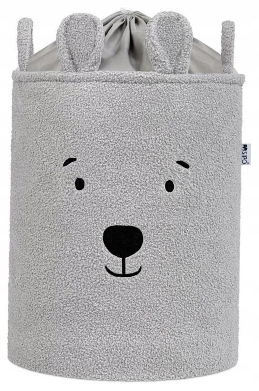 Toy basket Bear grey XL