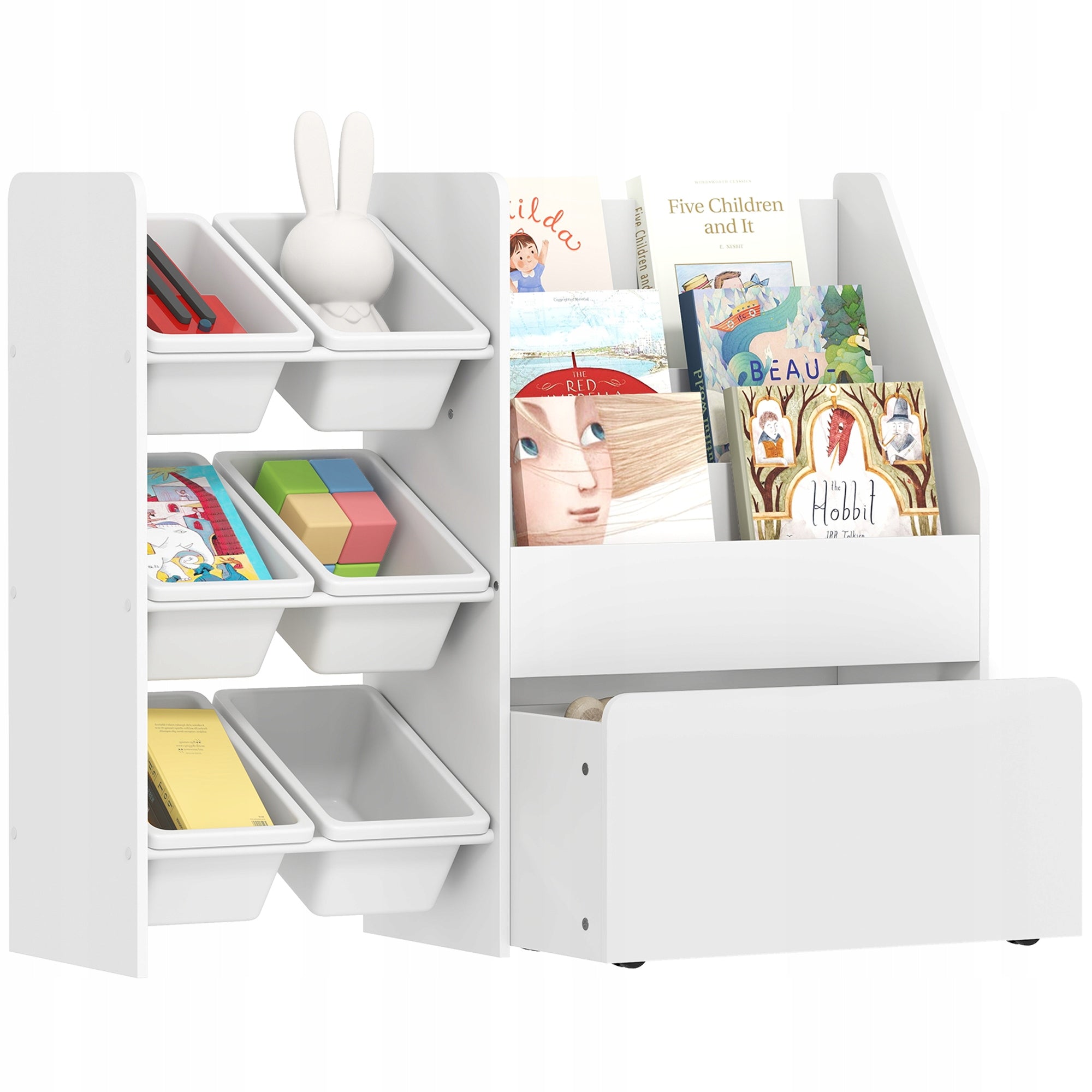 Toy box AIYAPLAY white plastic 84 l