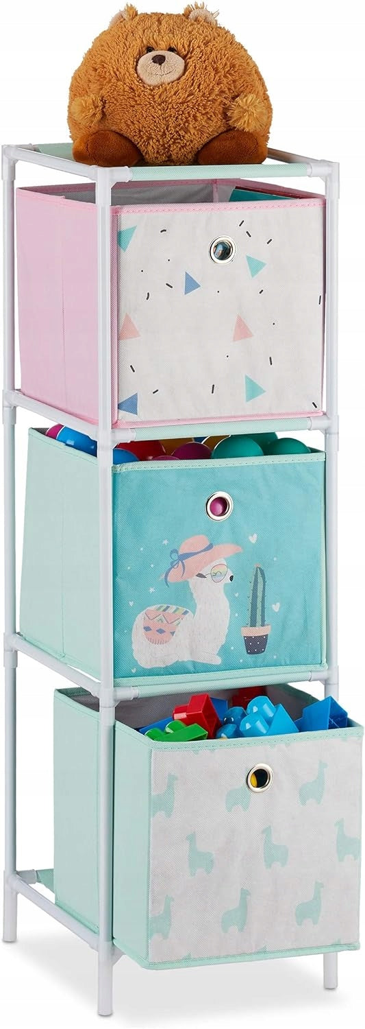 Toy rack 3 containers quick order easy installation in the llama room Packaging status original
