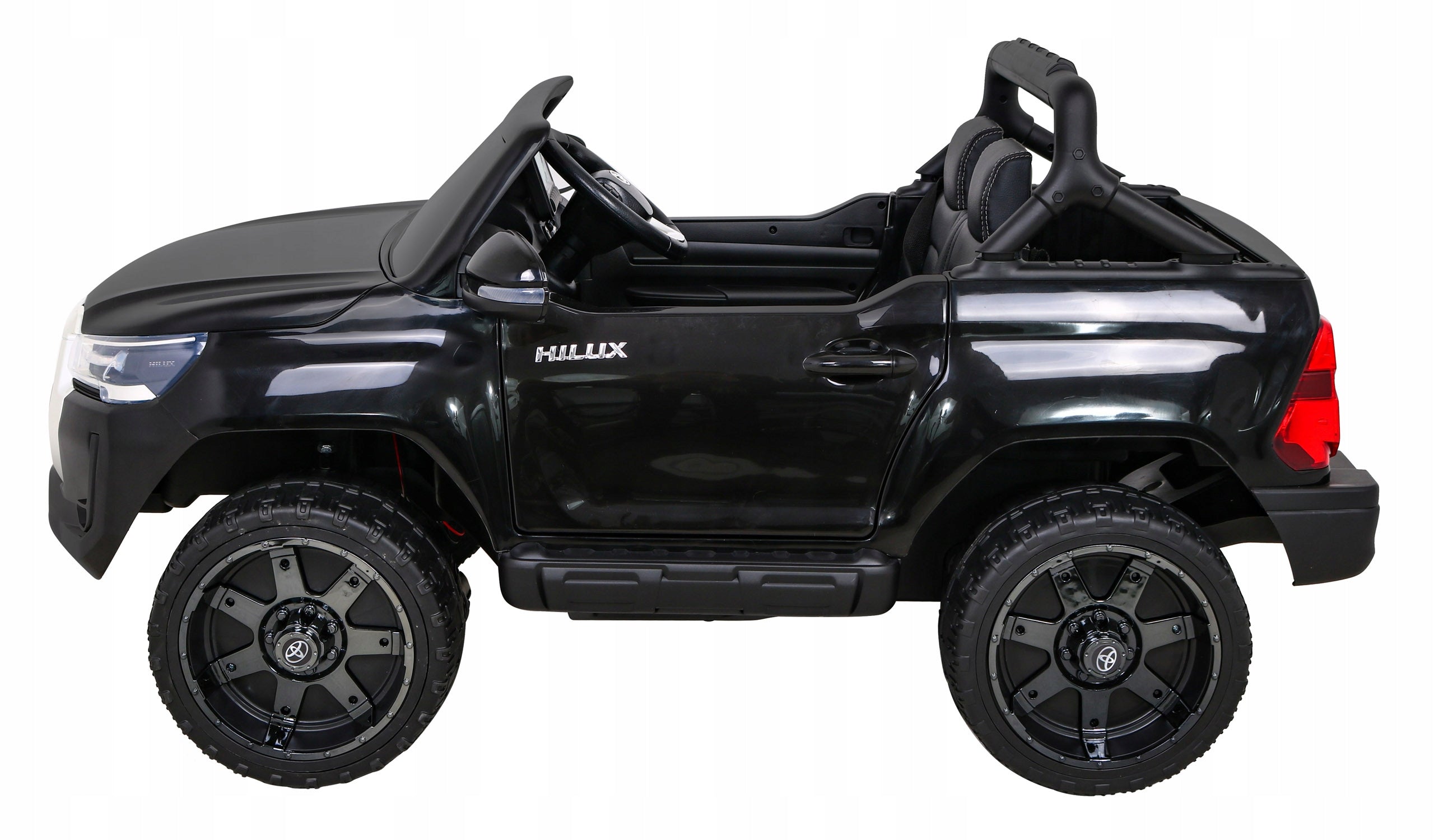 Toyota Hilux Battery Pack for Kids Black Pickup + 4x4 Drive + Remote Control Kid's age 3+ years