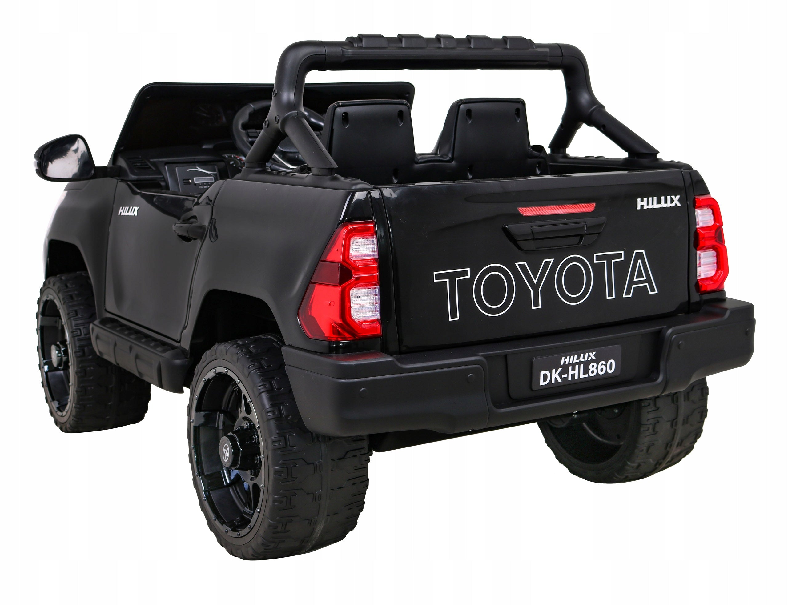 Toyota Hilux Battery Pack for Kids Black Pickup + 4x4 Drive + Remote Control Product weight with unit packaging 31 kg