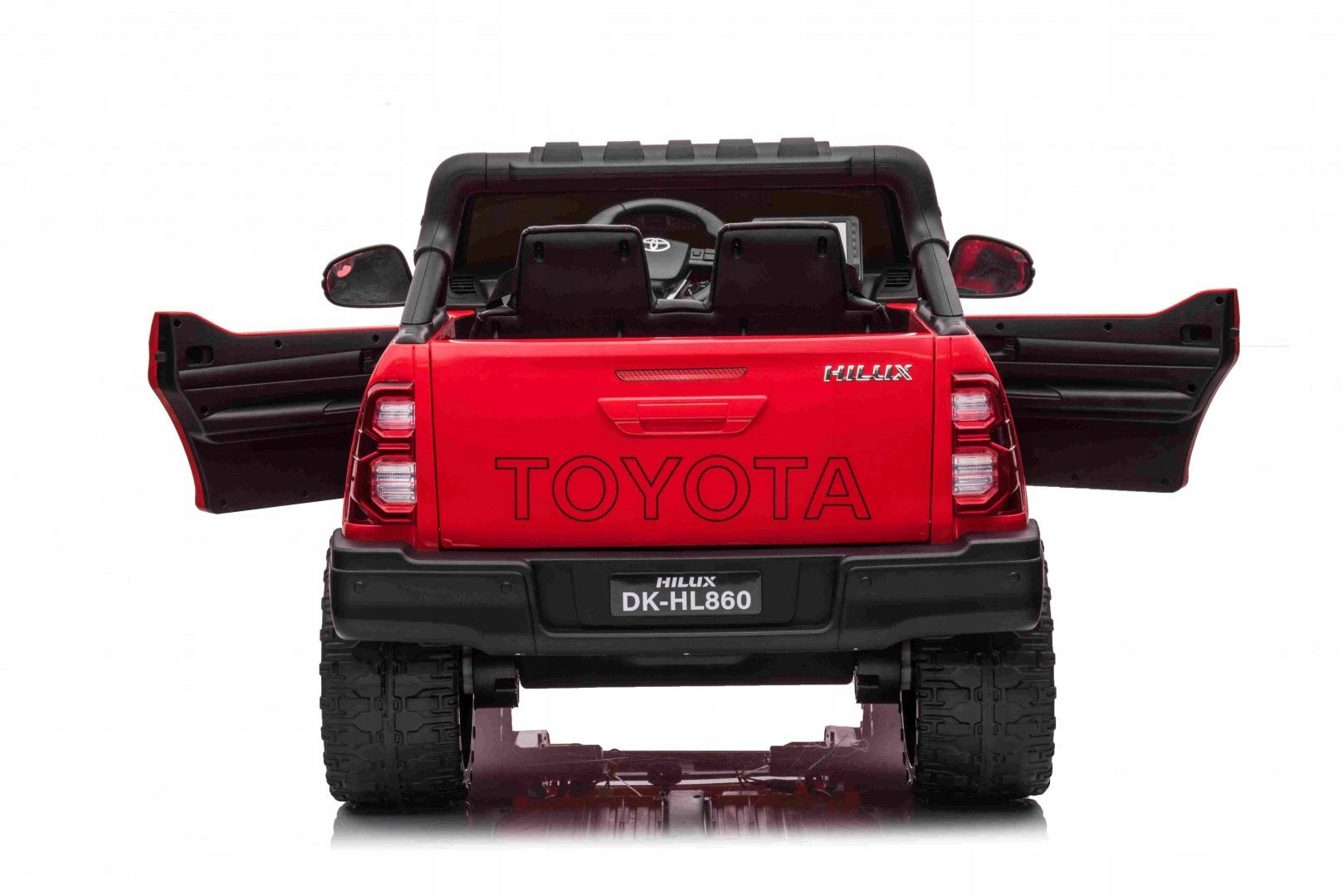 Toyota Hilux Battery Pack for Kids Red + 4x4 Drive + Remote Control + 2 Bags Vehicle length 130 cm