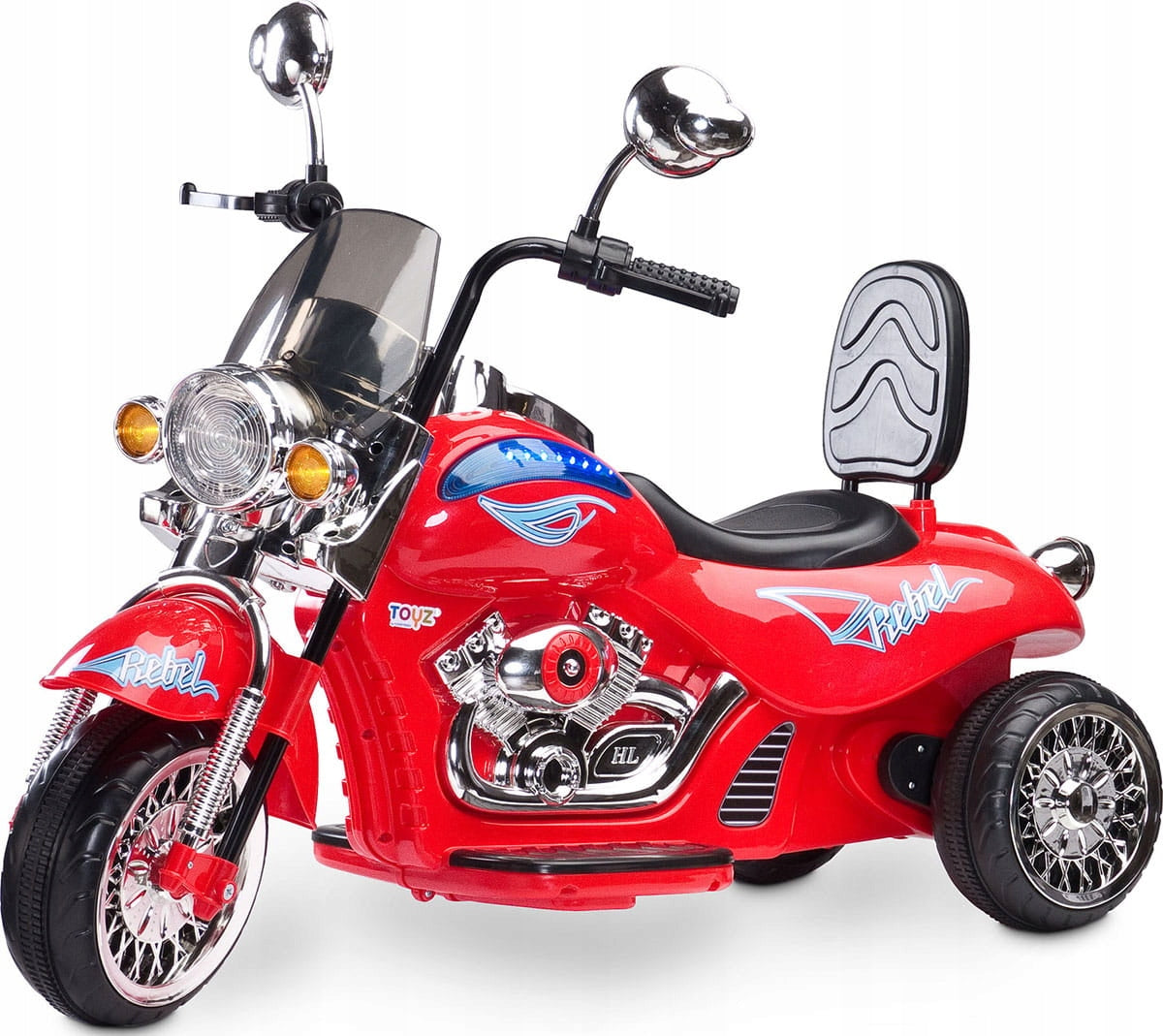 Toyz Rebel vehicle, battery-powered motorcycle | Red