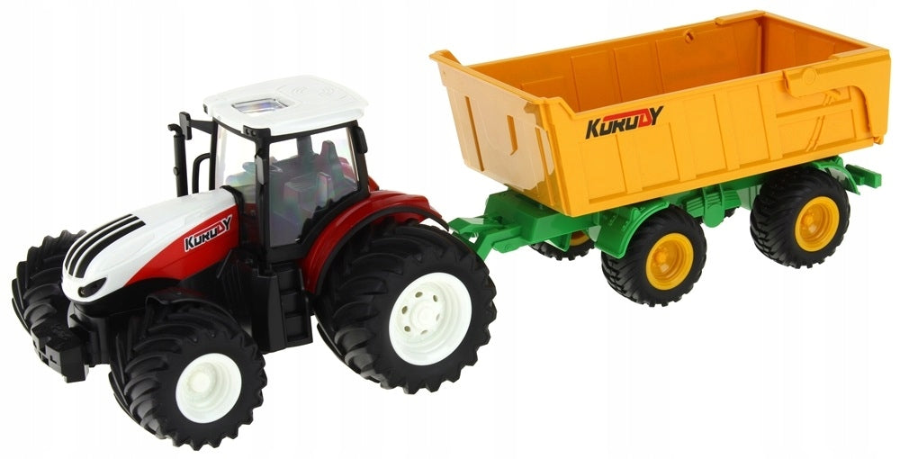 Tractor Vehicle Agricultural Machine with Trailer Remote Controlled RC Pilot Brand Kinderini