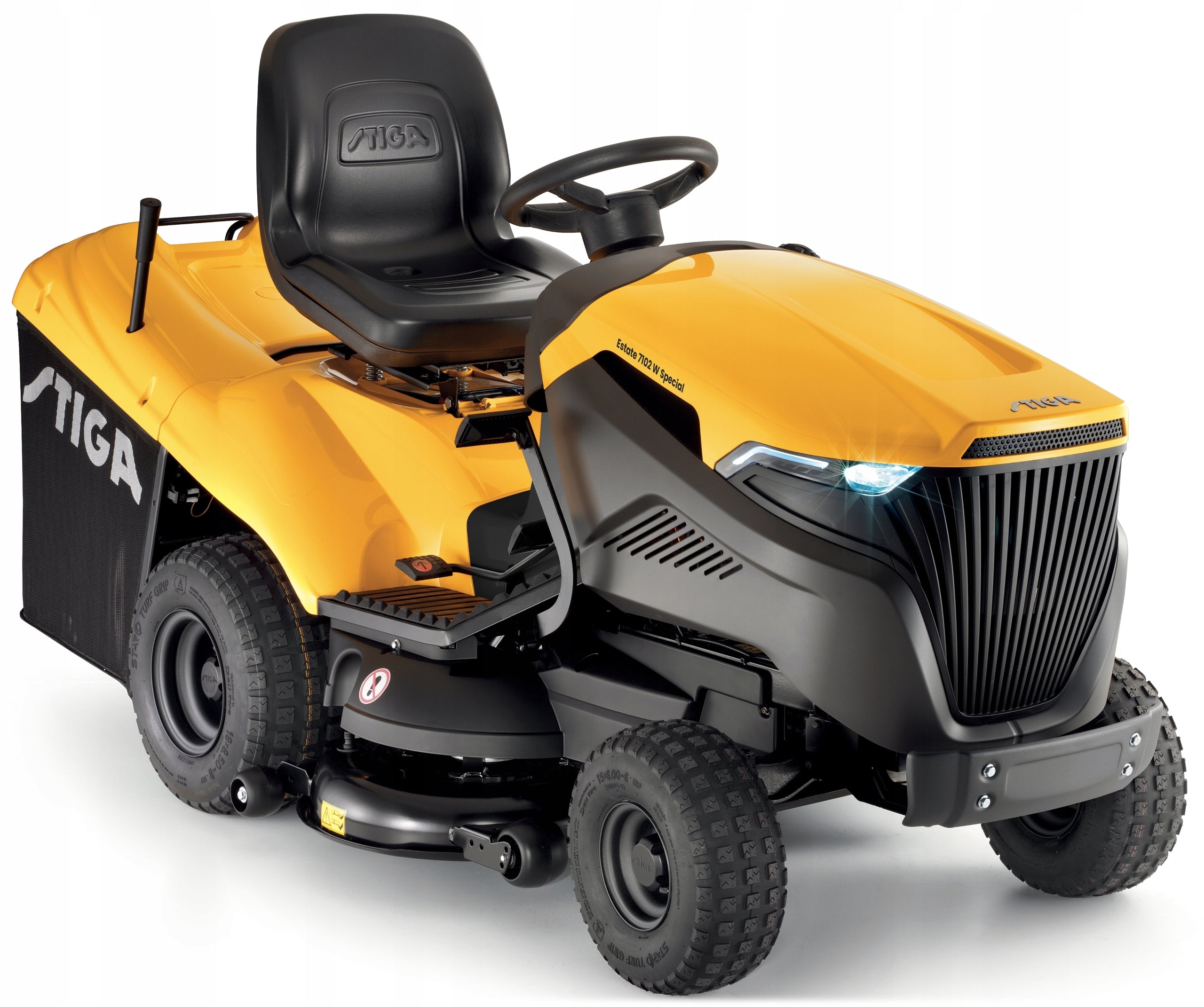 Tractor with Basket STIGA Estate 7102 W Special Honda MAX 21 HP 102 cm Set Basket capacity 300 l