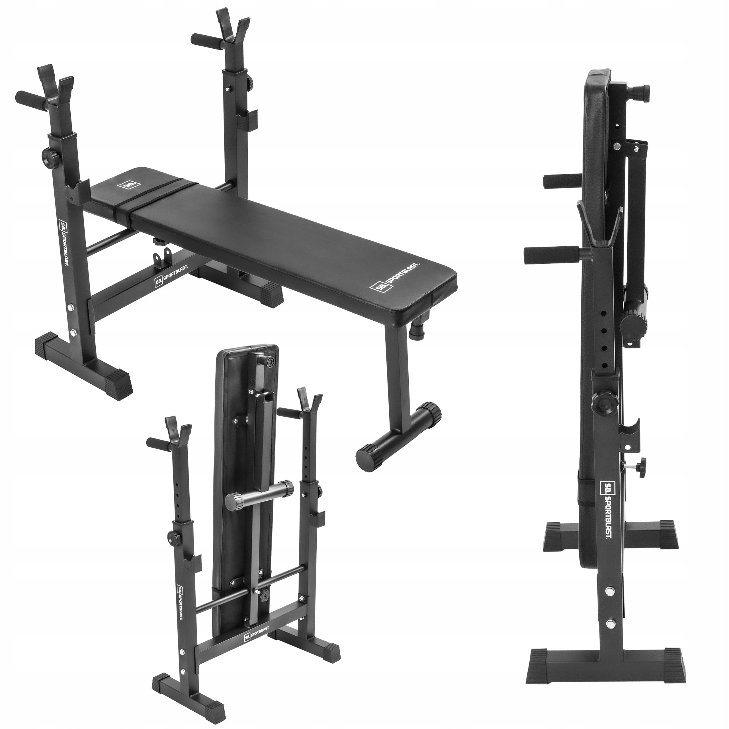 Training Bench Flat Exercise Bench Folding with Stands