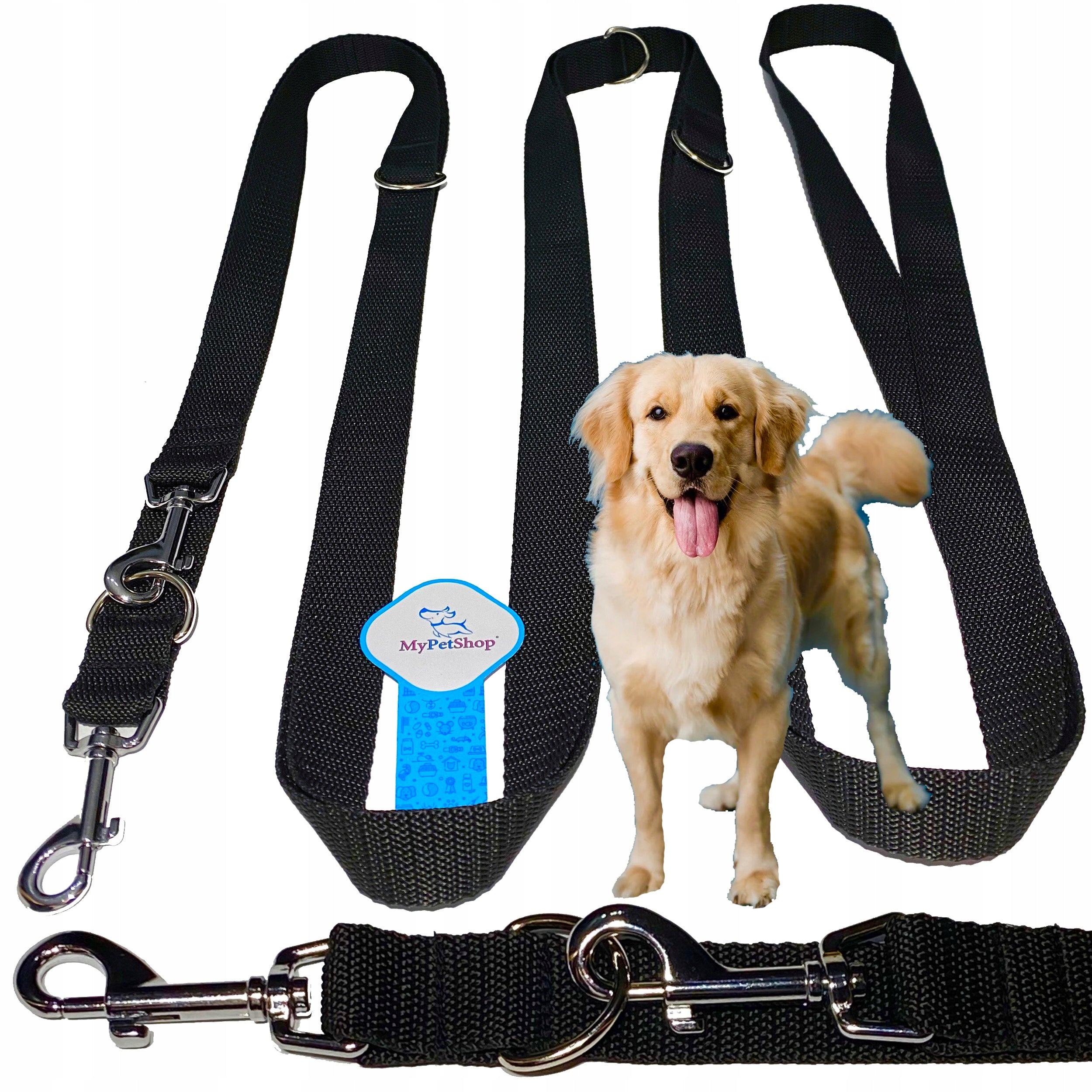 Training Lanyard 5 Adjustable Length Riveted B.Strong 25 mm 5m Trade name Smycz dla Psa treningowa przepinana 5 m. 5 różnych Długości Smycz regulowana Nitowana Nity