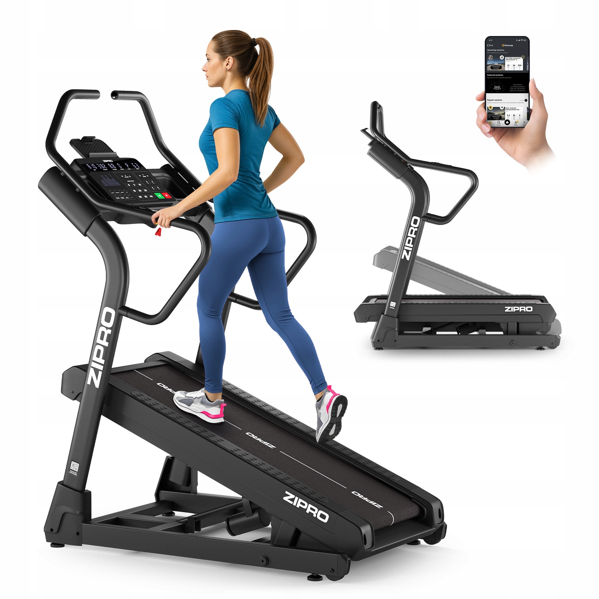 Training Treadmill Electric SLOPE 40% FOR CLIMBING Zipro Shred