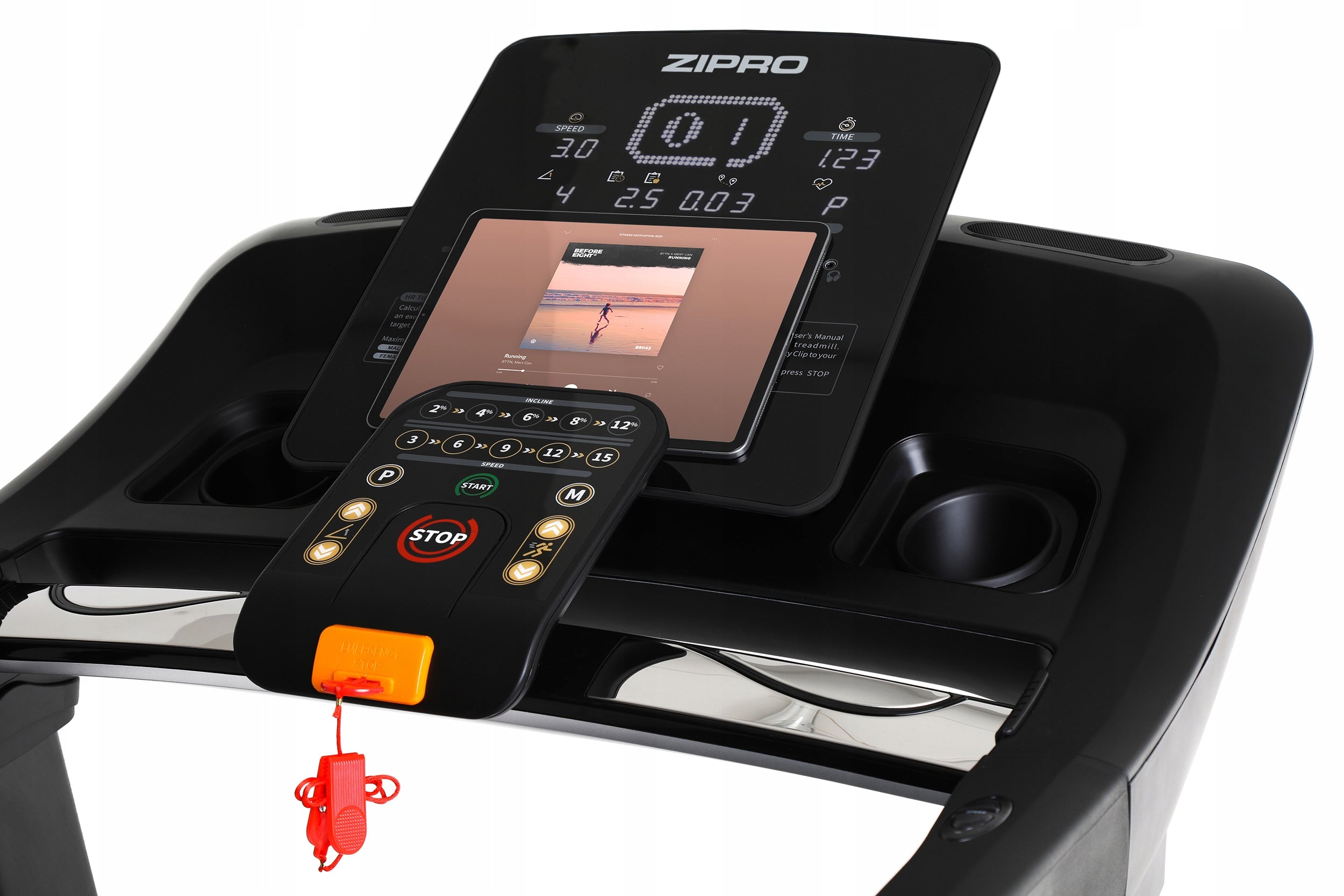 Training Treadmill Electric Slope Angle Adjustment - Dream Zipro Model Dream Gold