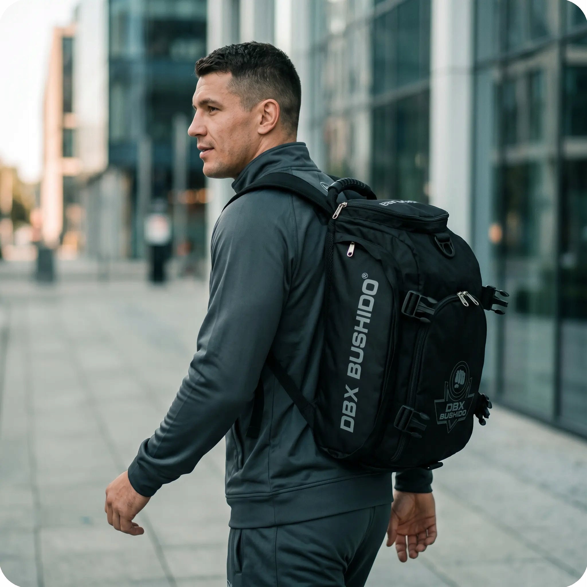 Training backpack sports bag black 3in1 shoulder 25 liters DBX Bushido Color black