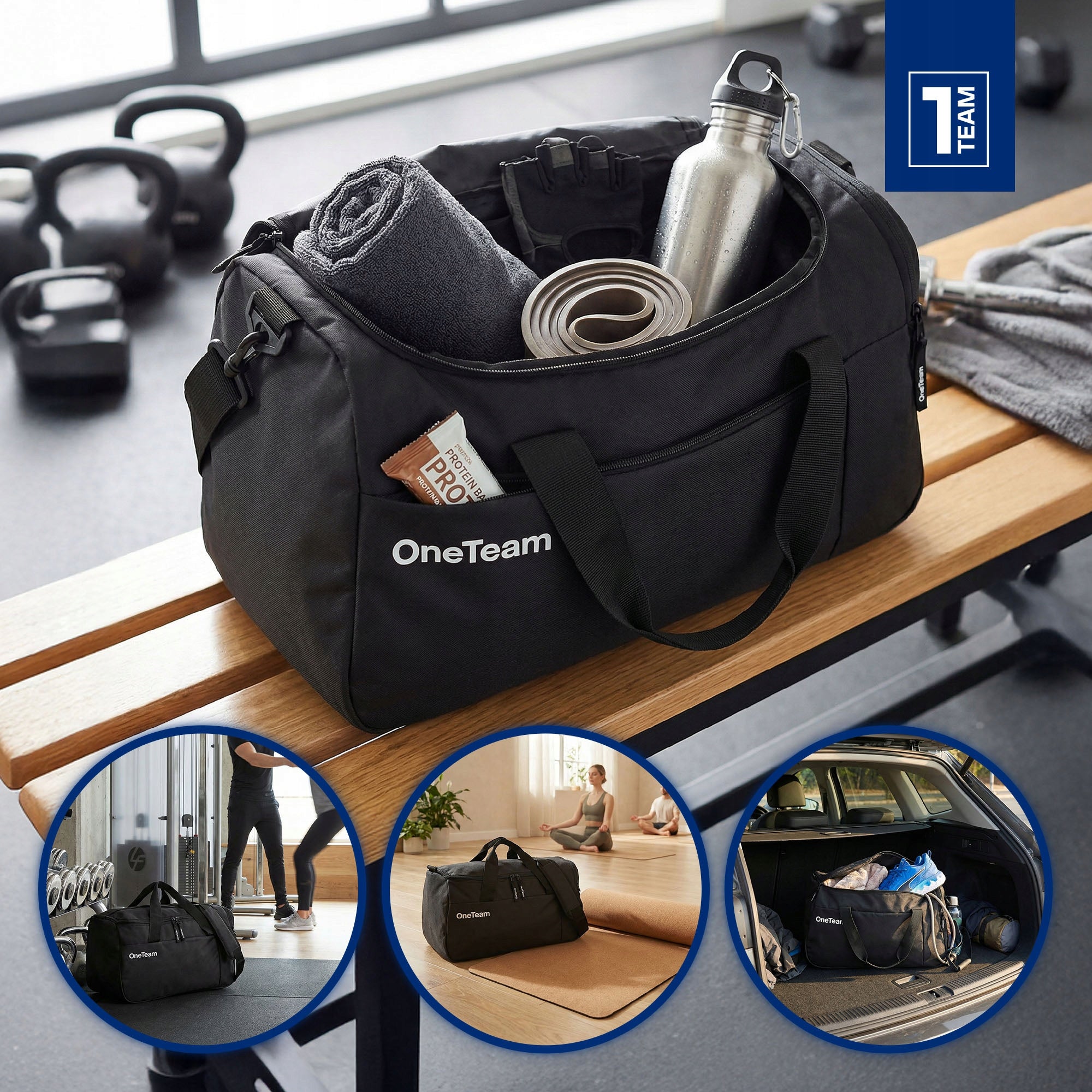 Training bag OneTeam Passa 26 l black SPARE HANDY FUNCTIONAL Kind bag
