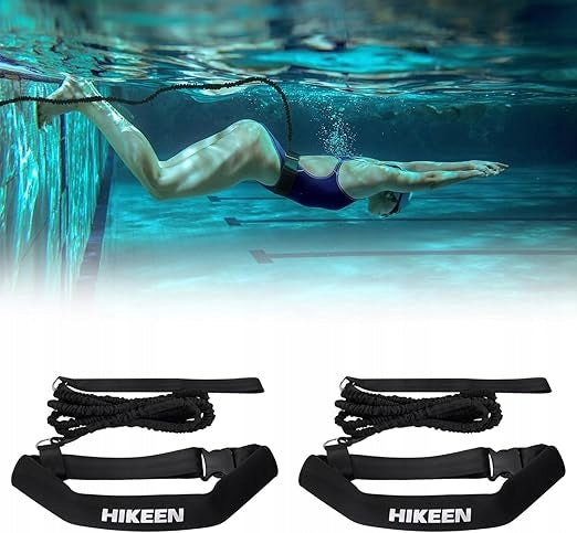 Training belt for swimming in the pool elastic resistance band 3,6 M 2 pcs. Model taśma oporowa elastyczna