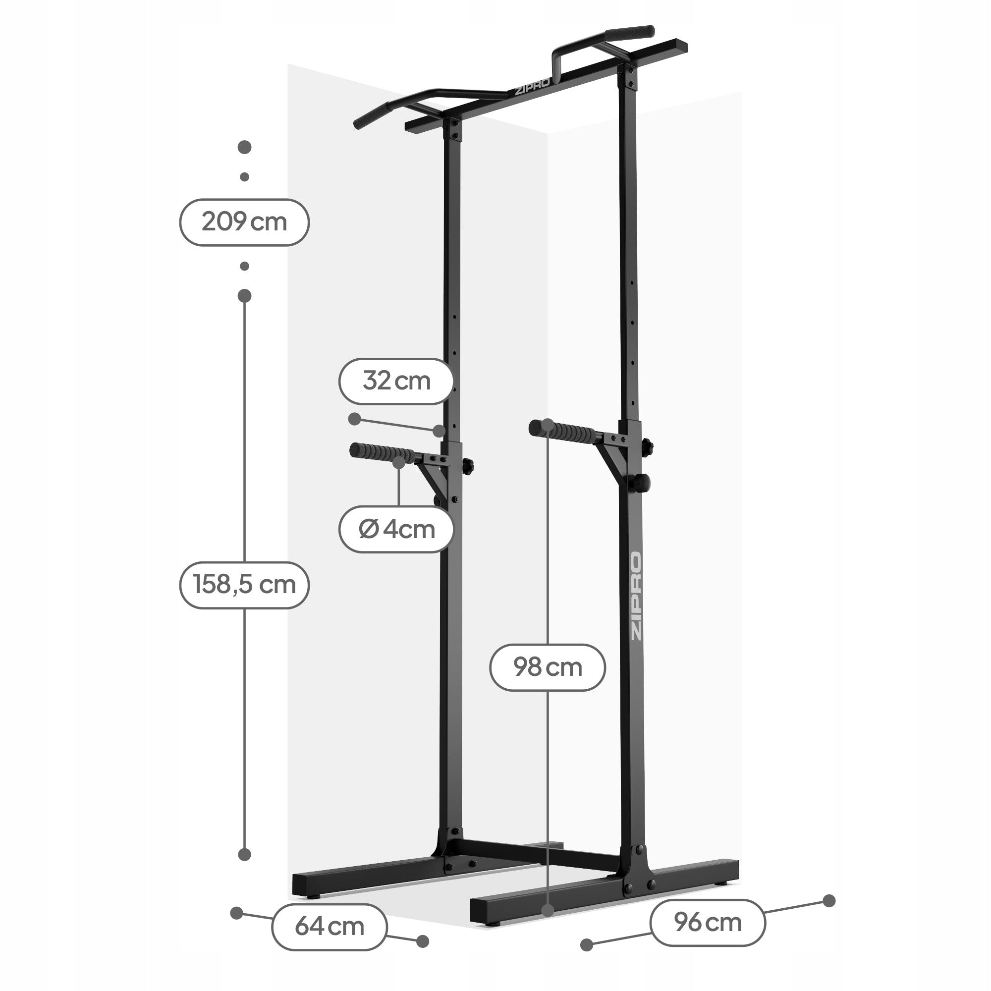 Training handrails multifunctional dips stationary adjustable bar Zipro Brand Zipro