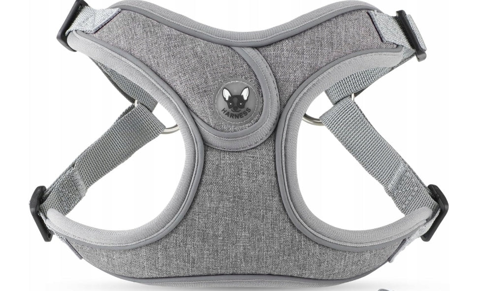 Training harness Lalazoo Elite black M pressure-free waterproof reflective