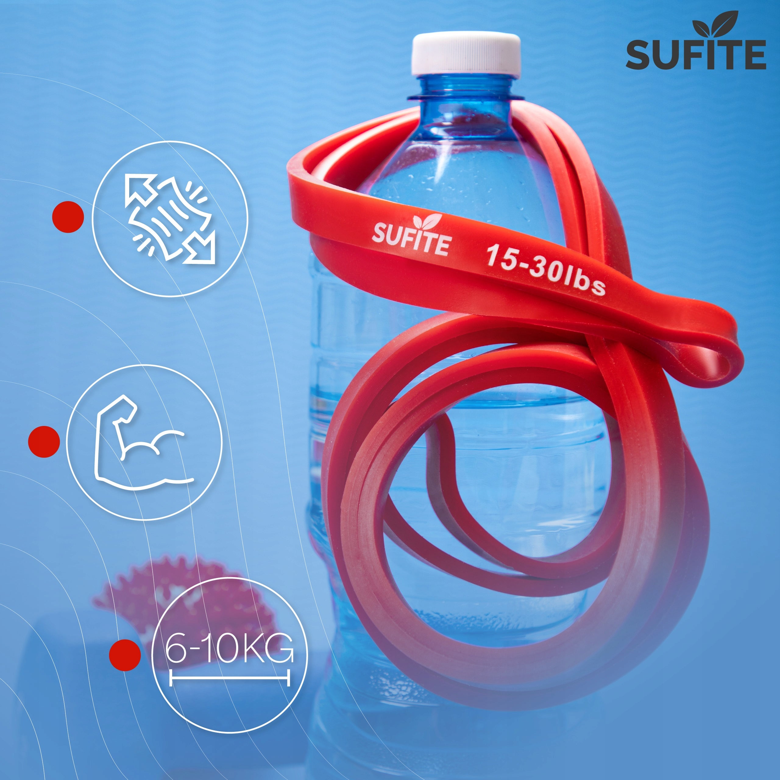Training rubber SUFITE 208 cm - for shoulder, back and cage exercises 6-10 kg Brand SUFITE