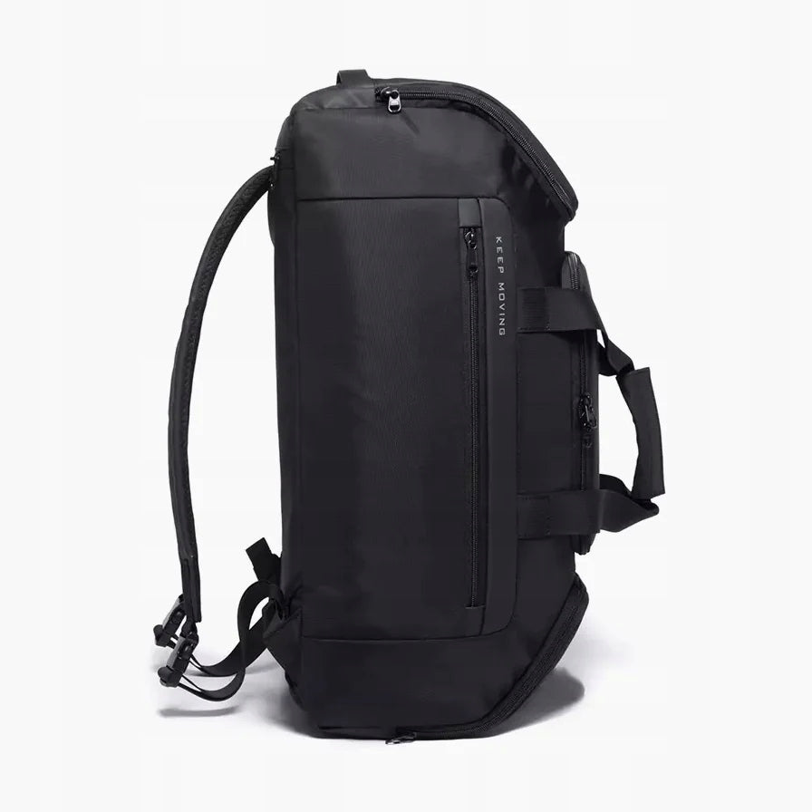 Training sports bag with 2in1 BACKPACK function with shoe compartment – 40L Color black