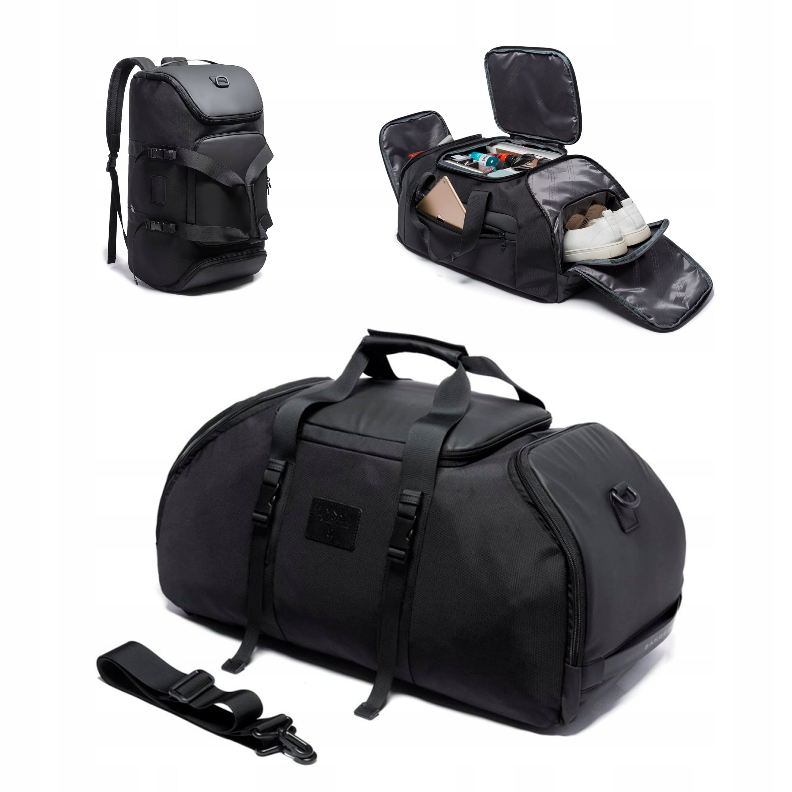 Training sports bag with 2in1 BACKPACK function with shoe compartment – 40L
