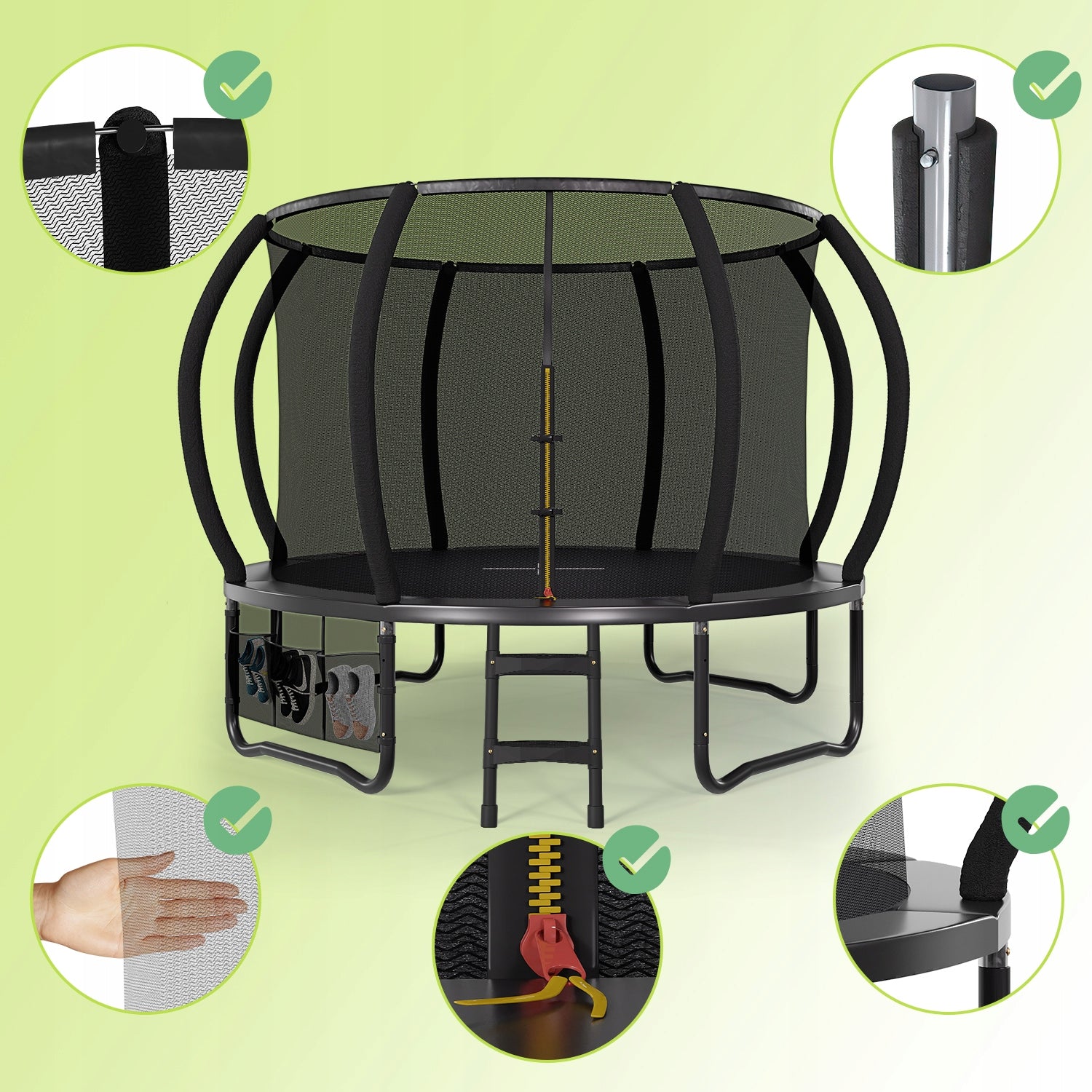 Trampolina Domowa Dla Dzieci-z Siatką Bezpieczeństwa Ogrodowa 305cm Manufacturer code G-RT24-0534A-10BK-1,G-RT24-0534A-10BK-2