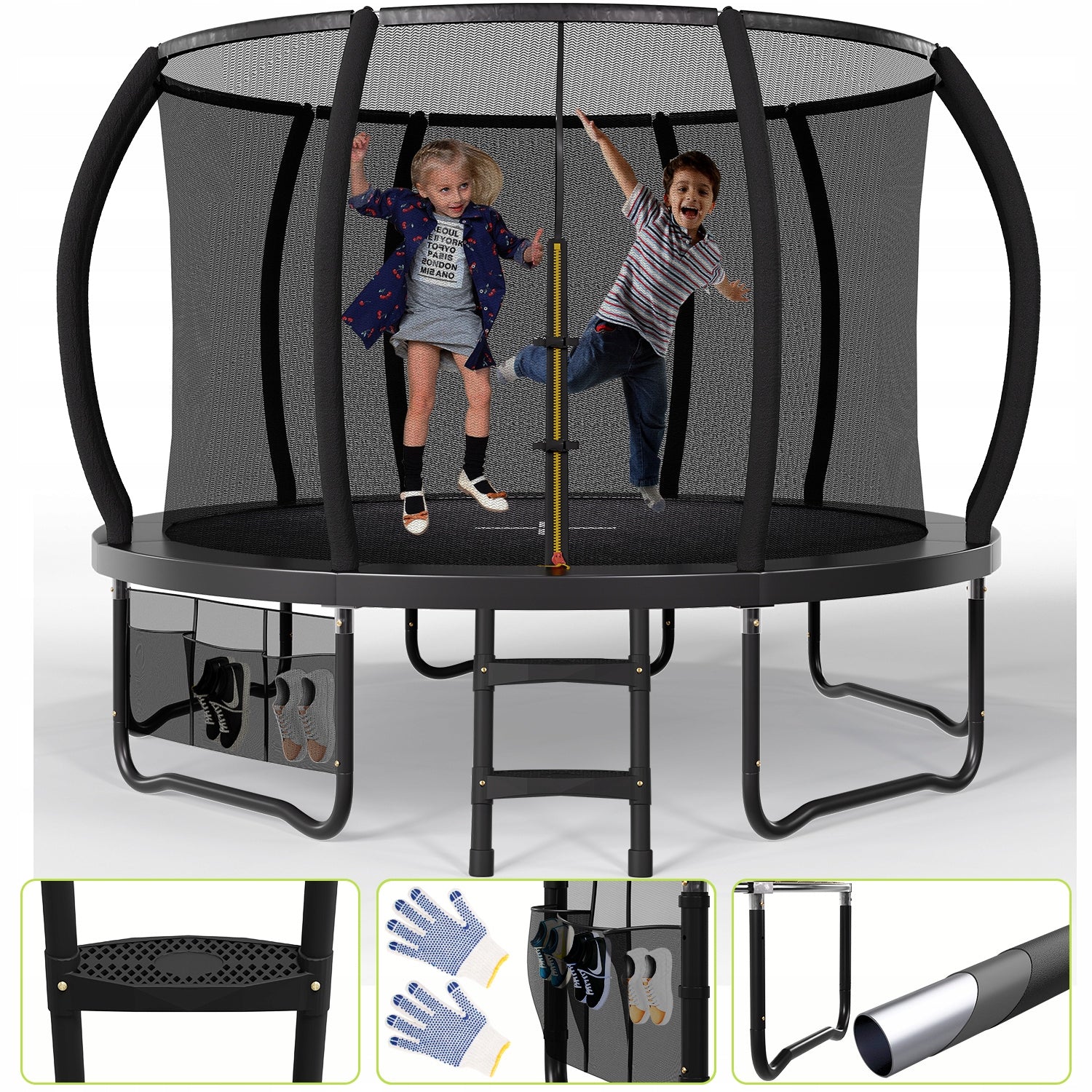 Trampolina ogrodowa z siatką wewnętrzną dla dzieci 305cm 10FT