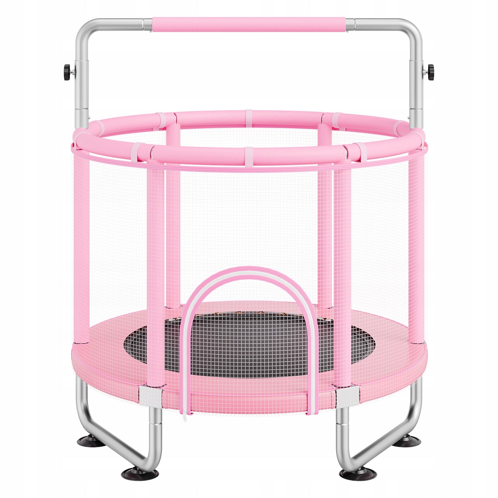 Trampoline 147CM For Toddlers Adjustable With Safety Mesh Pink Brand Vevor