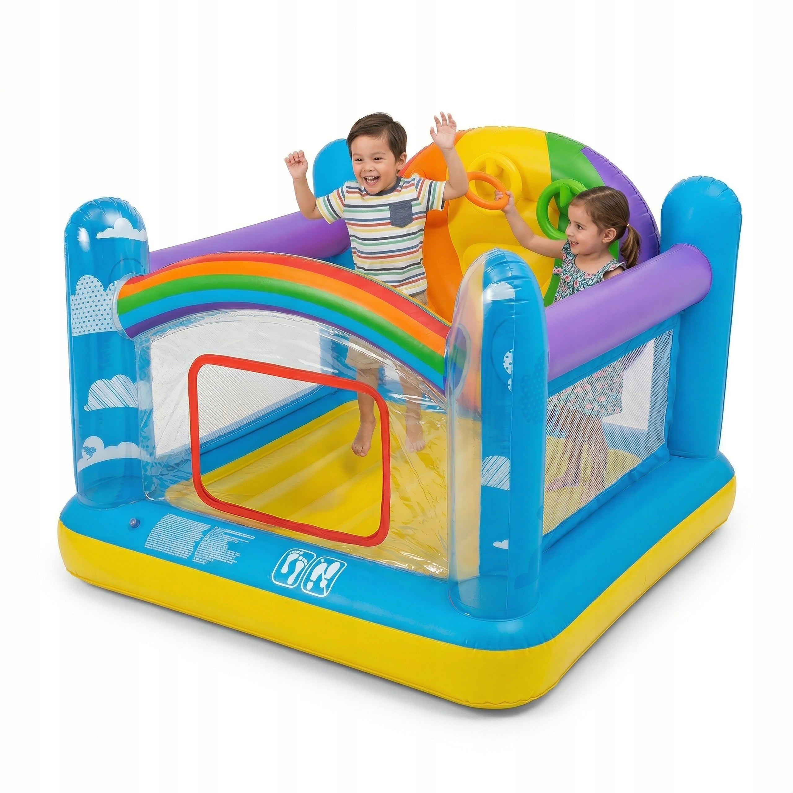 Trampoline Inflatable Square Toys Children Safe Pumped Castle BESTWAY
