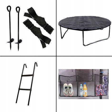Trampoline JUMPI 10FT 312cm PREMIUM Ring Mesh Bottom Anchor Set Certificate Brand Jumpi