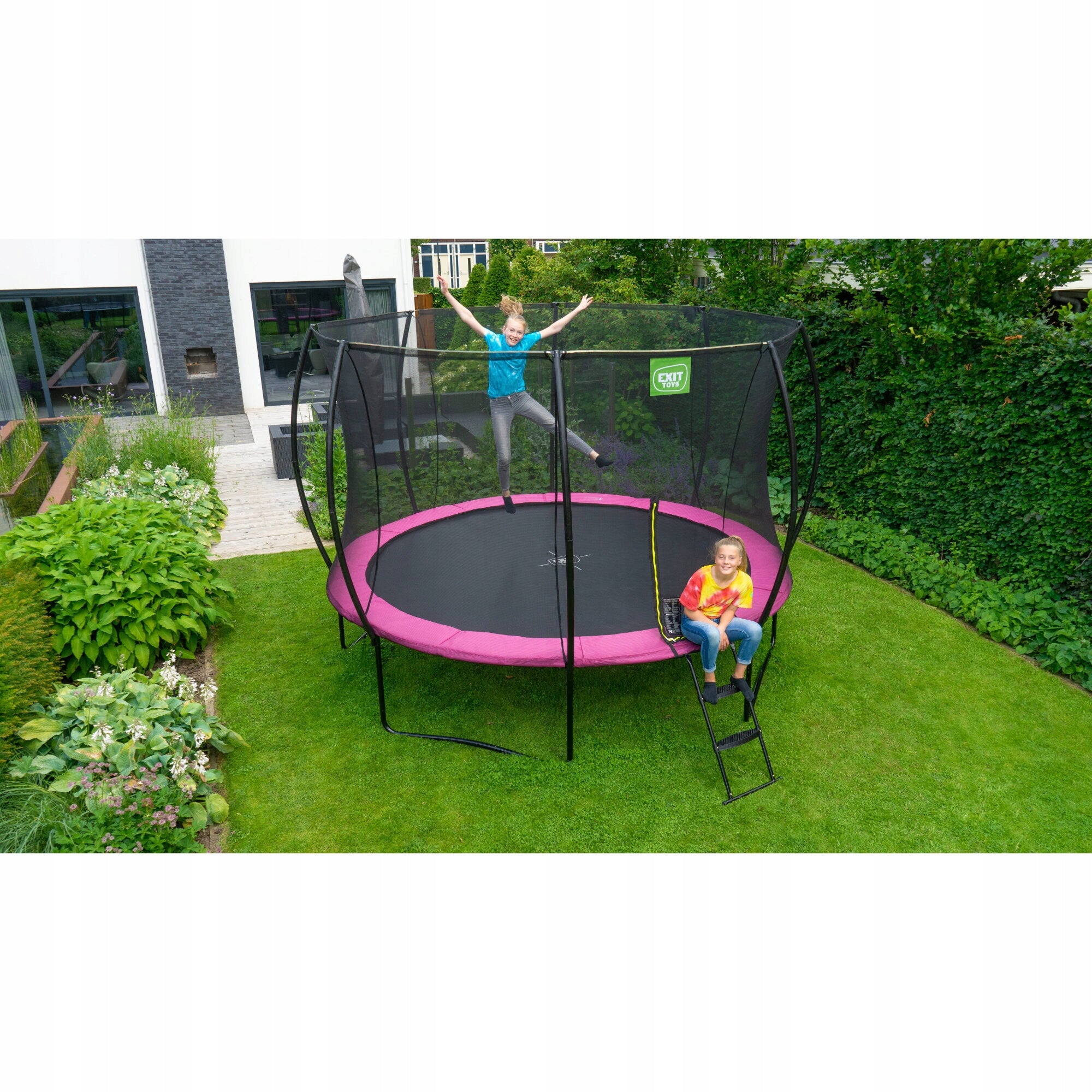 Trampoline Silhouette EXIT ø427cm - pink Max. weight load 120 kg