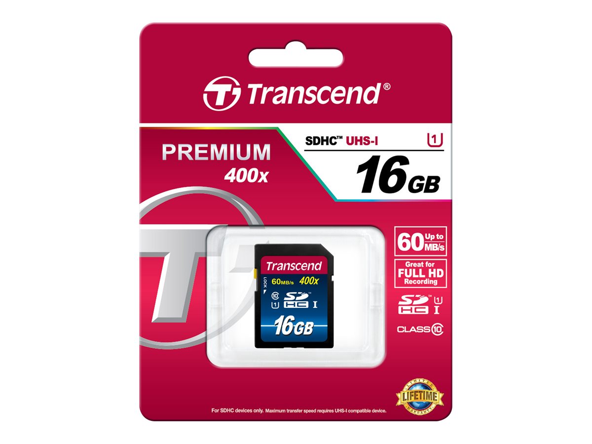 Transcend TS16GSDU1 SDHC 16 GB Class 10 UHS-I memory card Manufacturer Transcend