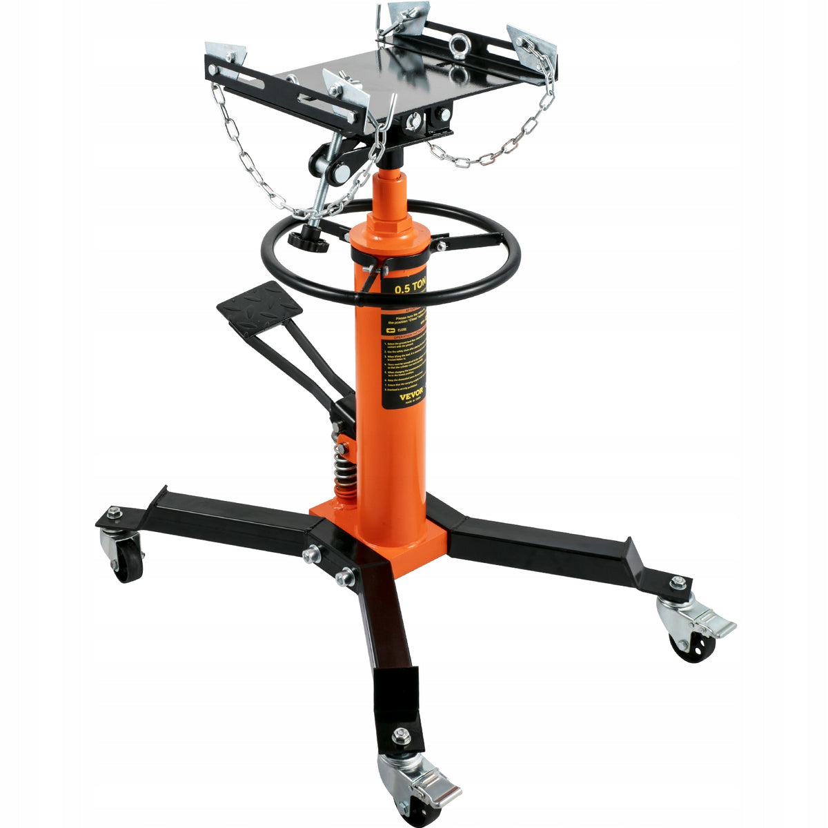 Transmission Jack 1100 lbs 2-Stage Hydraulic High Lift Vertical Telescopic Maximum lifting height 1700 mm