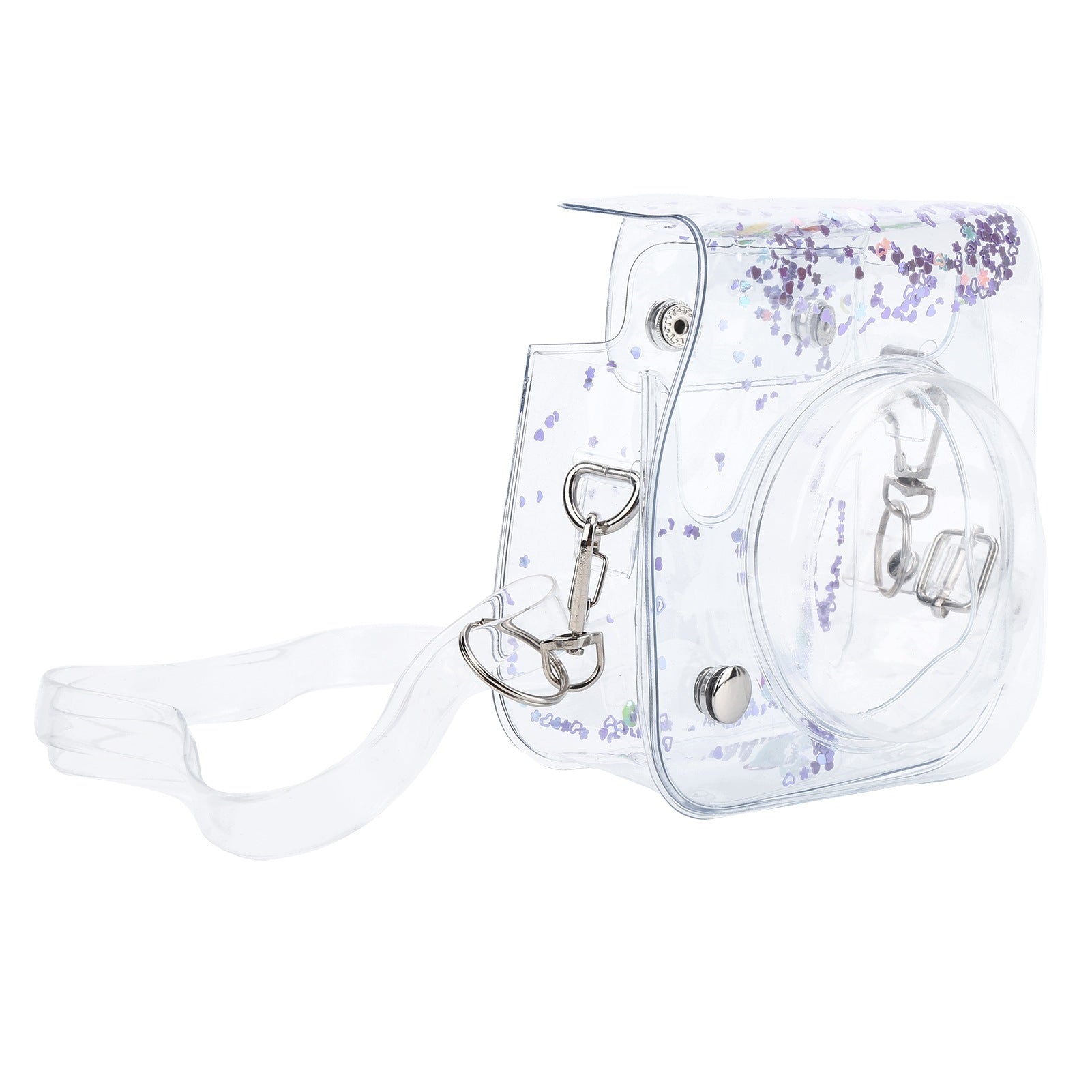 Transparent Mini Camera Bag PVC Pouch with Shoulder Strap for YJ Model 4875MXBD