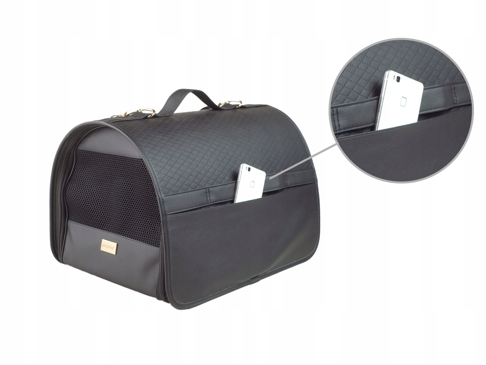 Transport BAG Amiplay New York M Black comfortable functional Build type for carrying on the shoulder for hand carrying