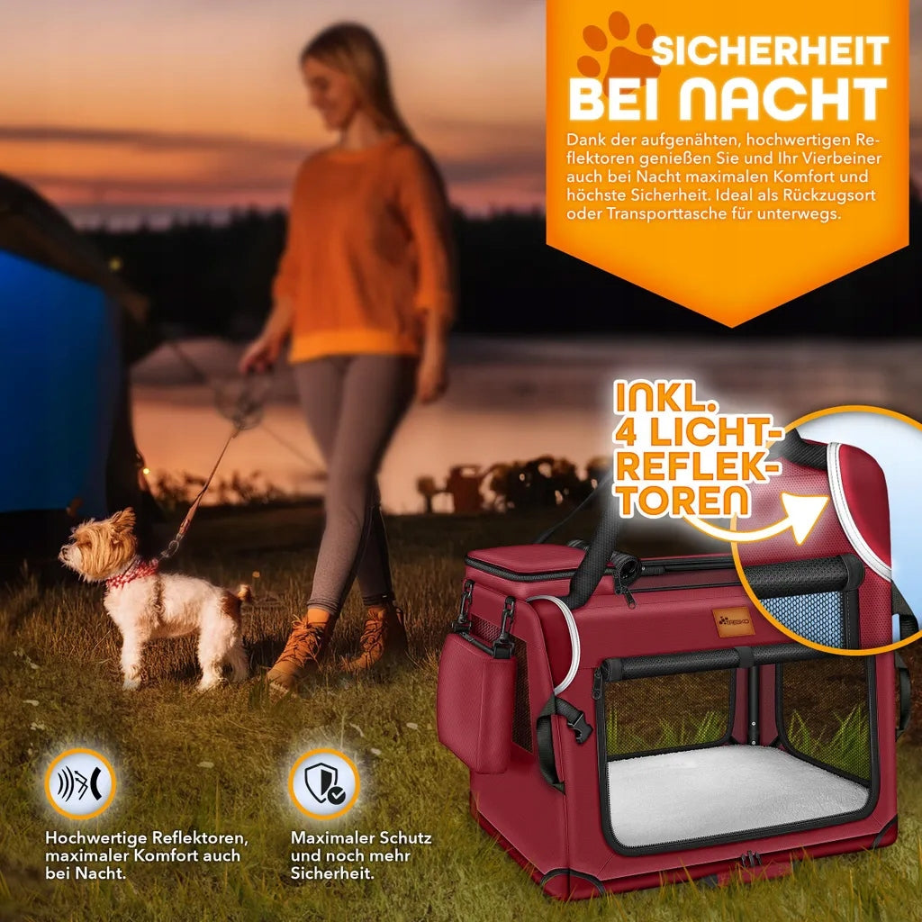 Transport Box for Dogs and Cats 70cm x 52cm Burgundy Manufacturer code THDB-033