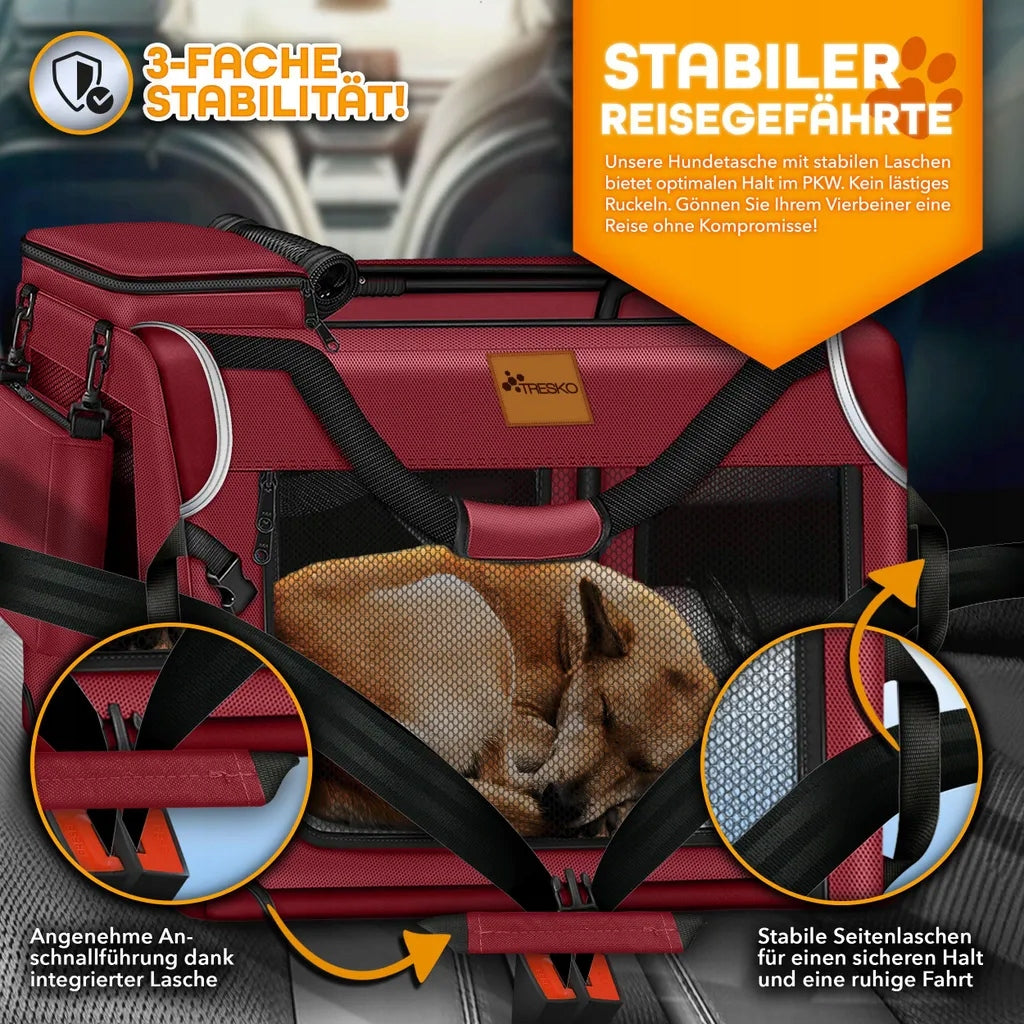 Transport Box for Dogs and Cats 70cm x 52cm Burgundy