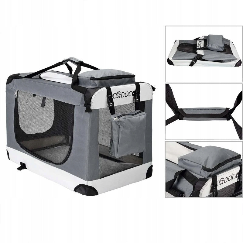 Transport bag Cadoca plastic dog carrier grey S 50×35×35 cm Manufacturer code 105972