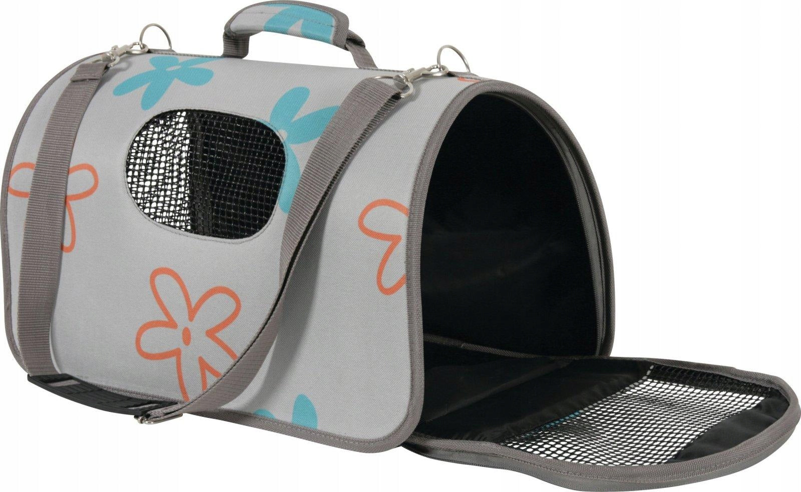 Transport bag for cat dog shoulder Flower 25x50,5x33cm Zolux Manufacturer code 423448GRI