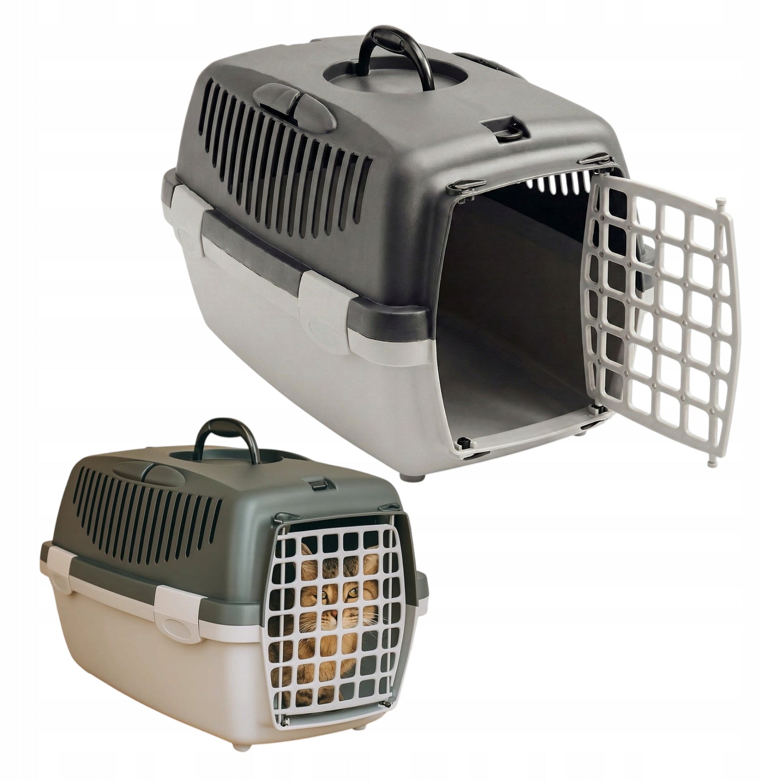 Transport cage GULLIVER 1 48x32x31cm For Cat Dog plastic door