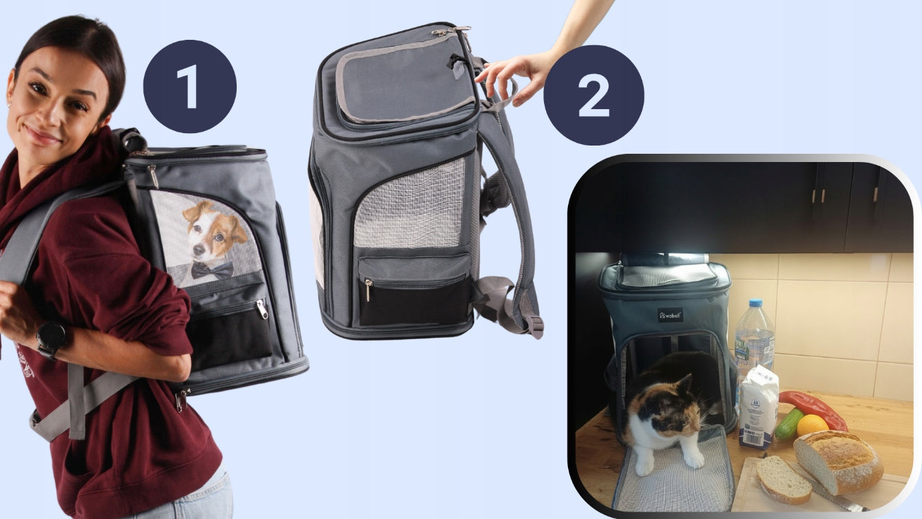Transporter Backpack Animal Cat Dog Bag Folding Ventilated Large Brand Wobell