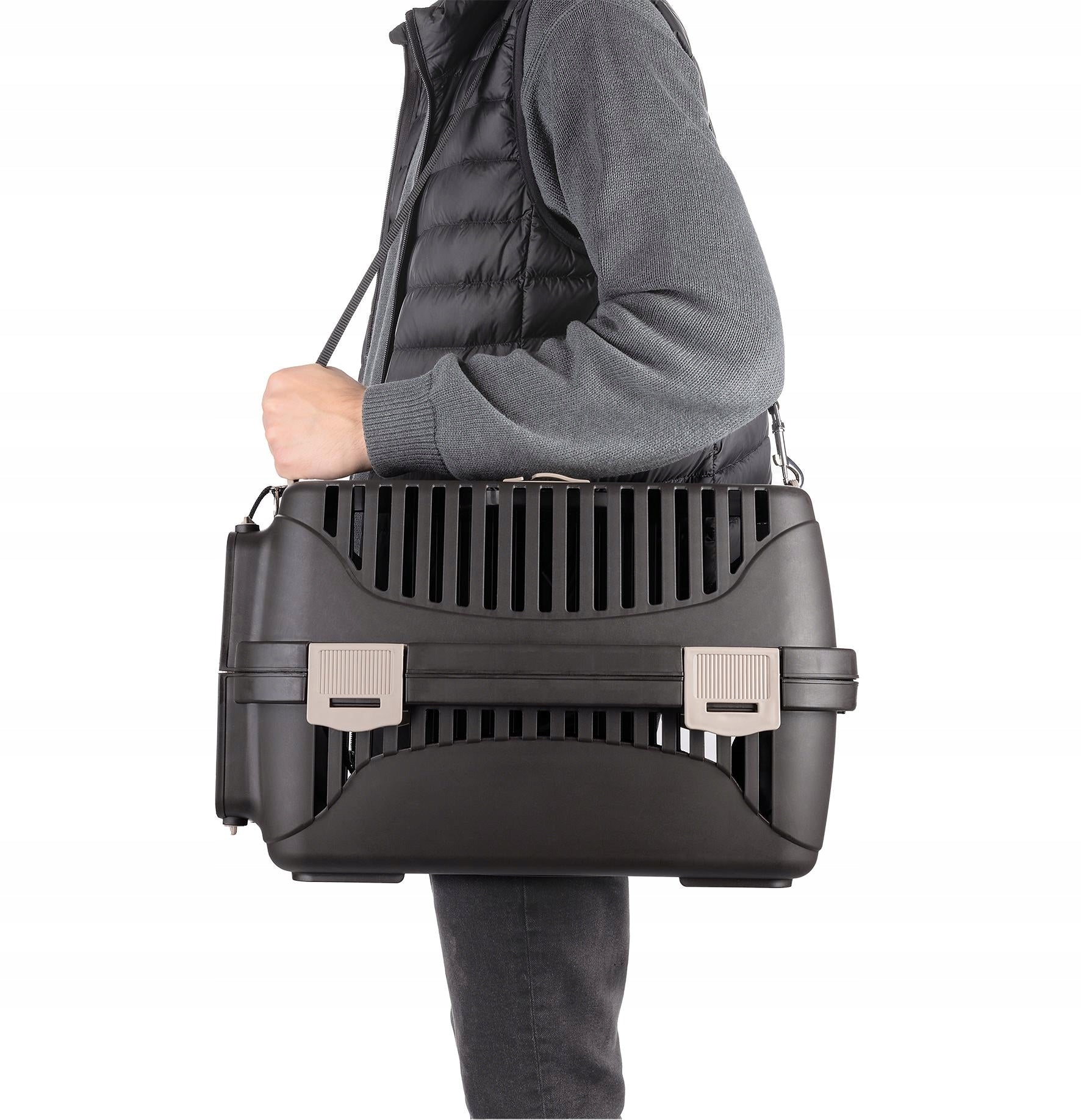 Transporter Polly M beige&brown Trade name Transporter Polly M beżowy brązowy 55x36,5x33 cm